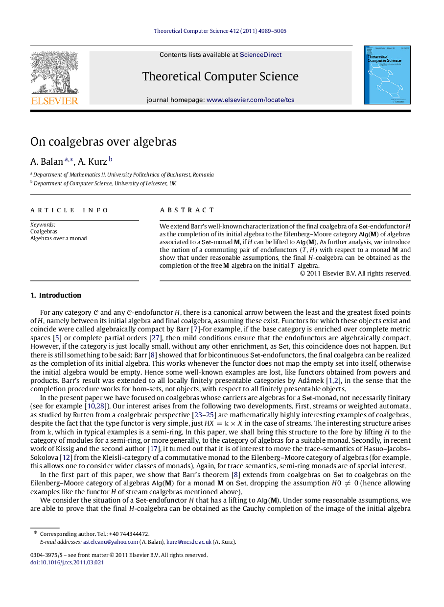 On coalgebras over algebras