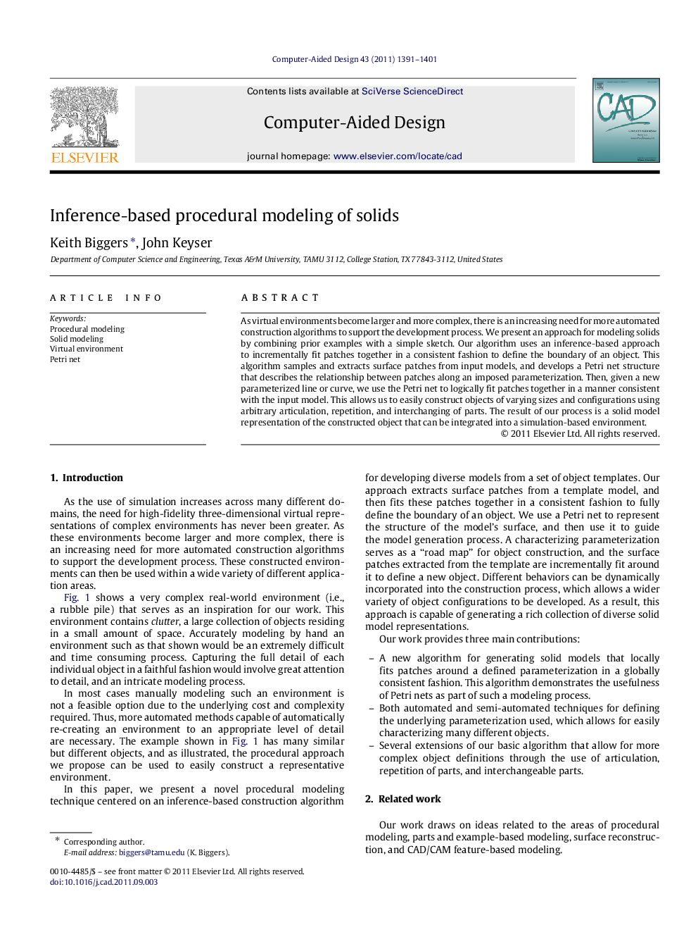 Inference-based procedural modeling of solids