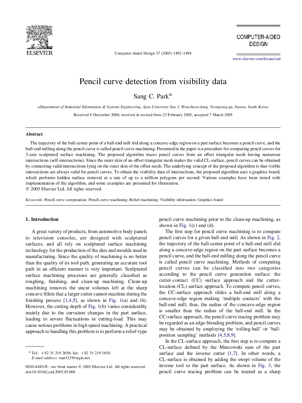 Pencil curve detection from visibility data