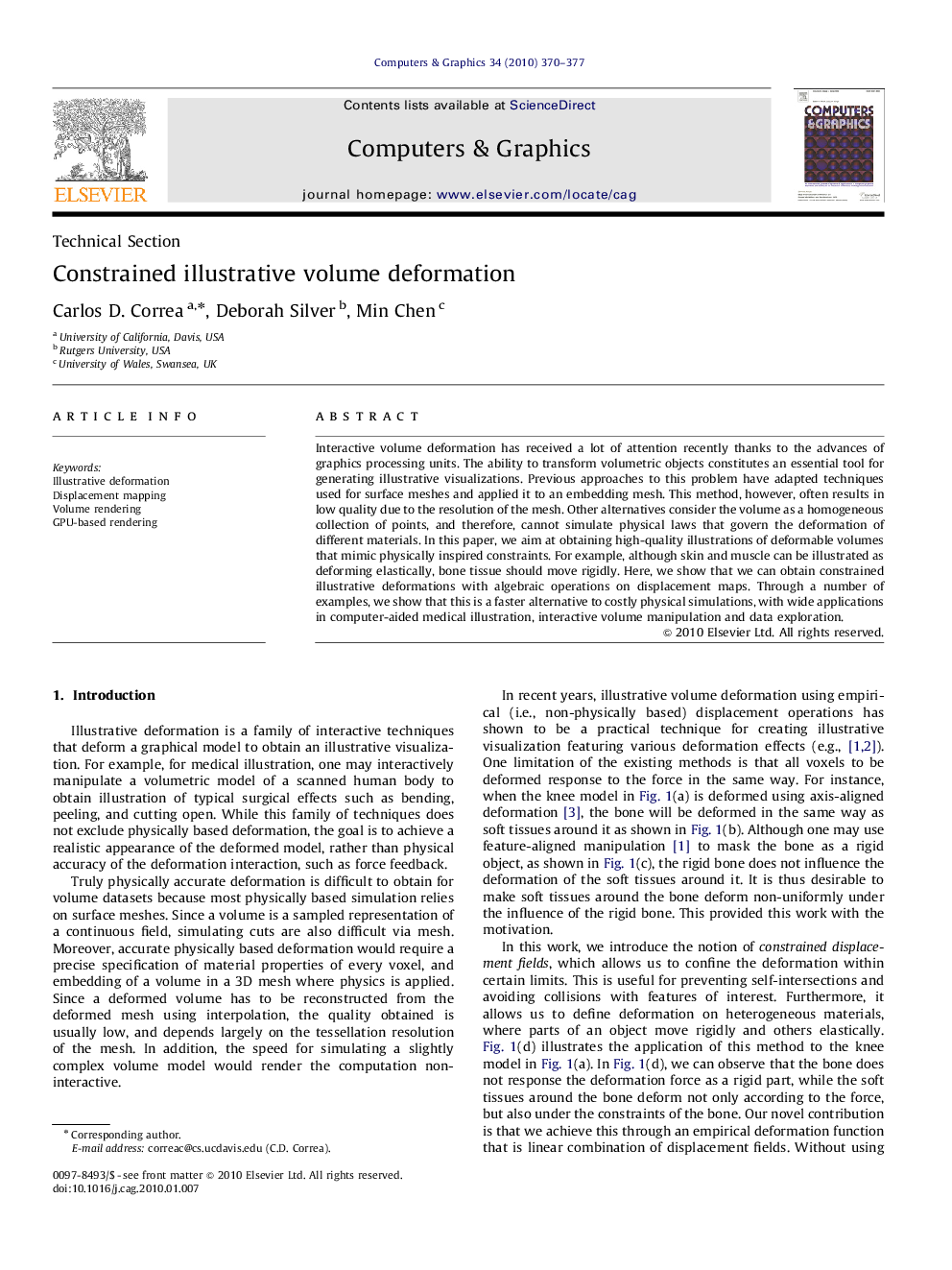 Constrained illustrative volume deformation