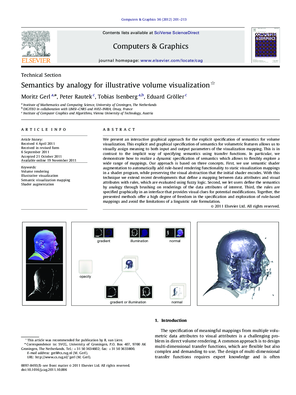 Semantics by analogy for illustrative volume visualization