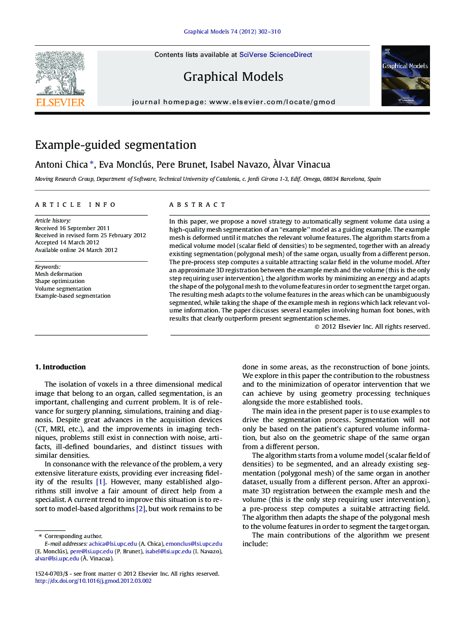 Example-guided segmentation