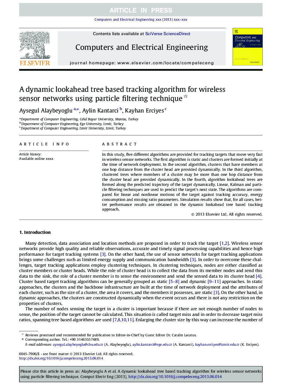 A dynamic lookahead tree based tracking algorithm for wireless sensor networks using particle filtering technique