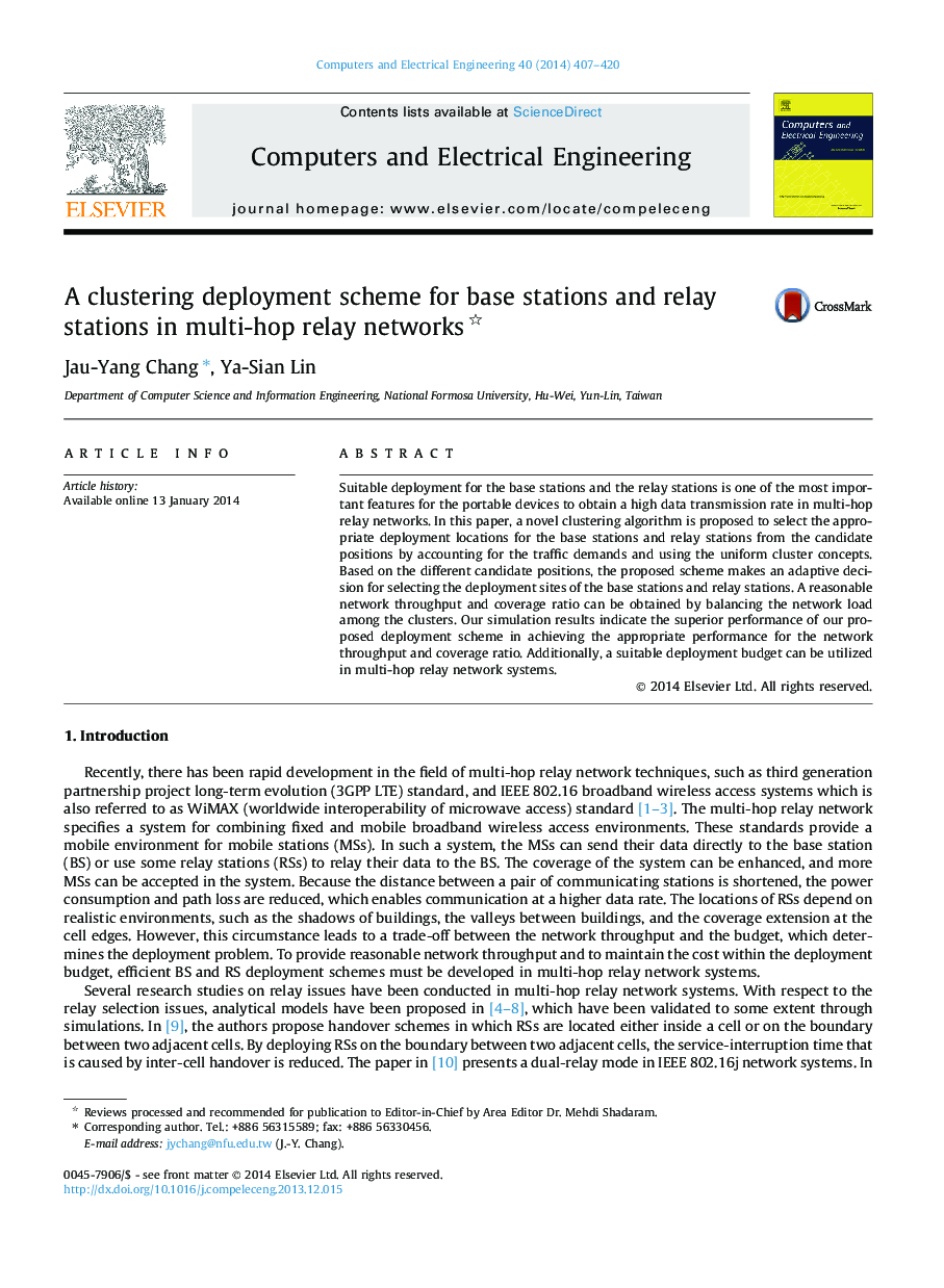 A clustering deployment scheme for base stations and relay stations in multi-hop relay networks