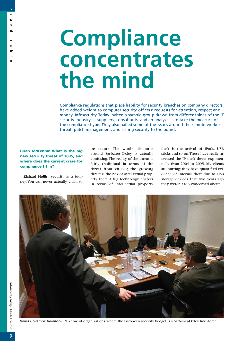 Compliance concentrates the mind