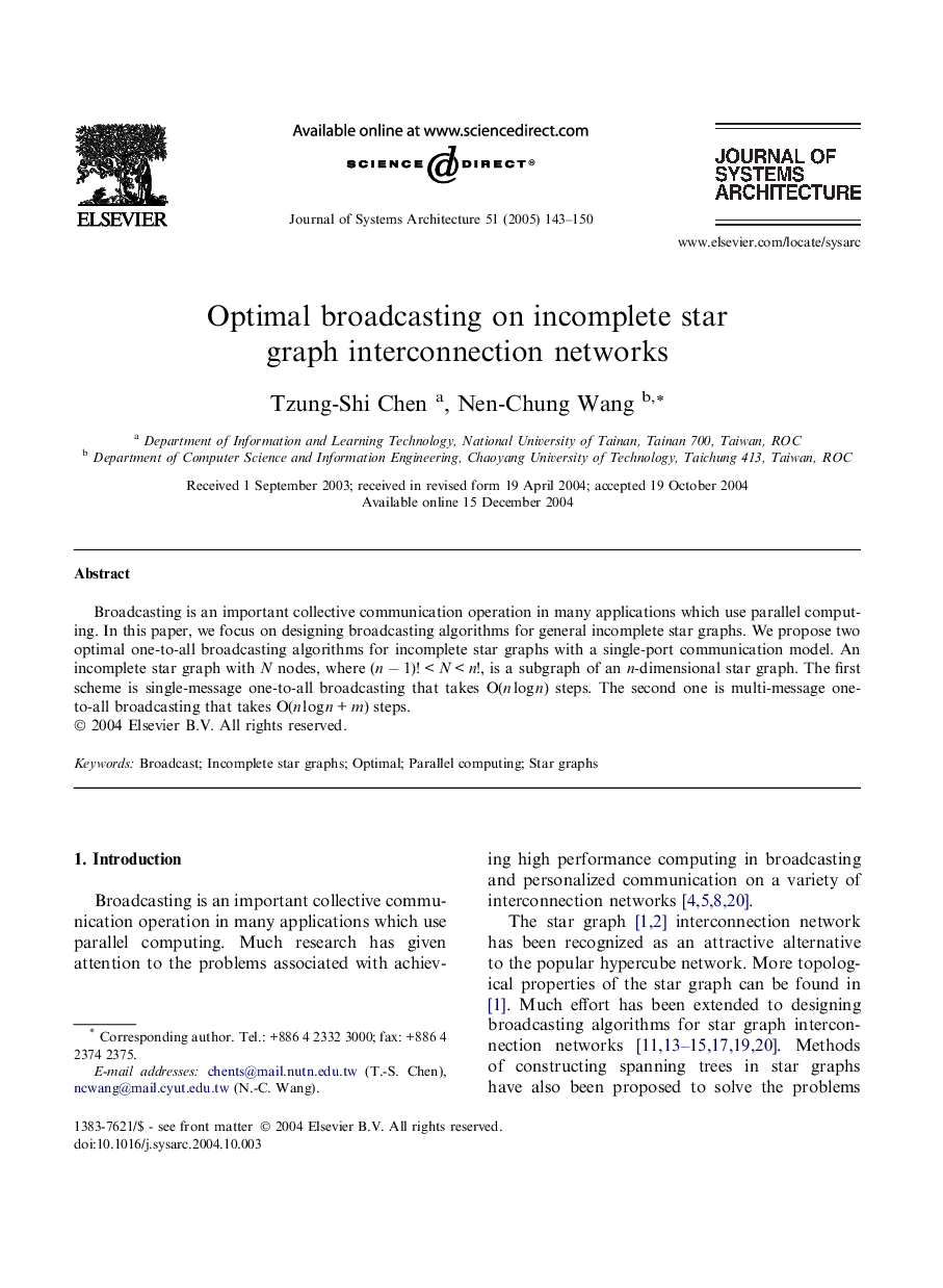 Optimal broadcasting on incomplete star graph interconnection networks