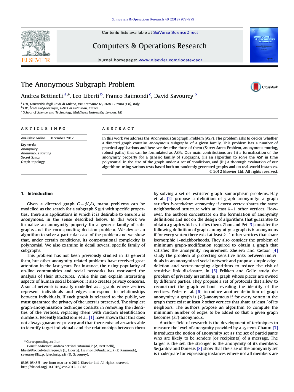 The Anonymous Subgraph Problem