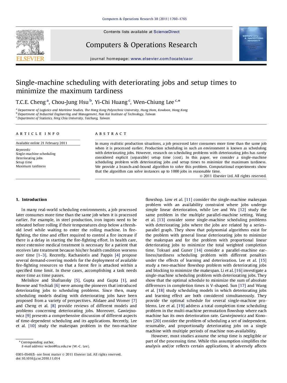 Single-machine scheduling with deteriorating jobs and setup times to minimize the maximum tardiness