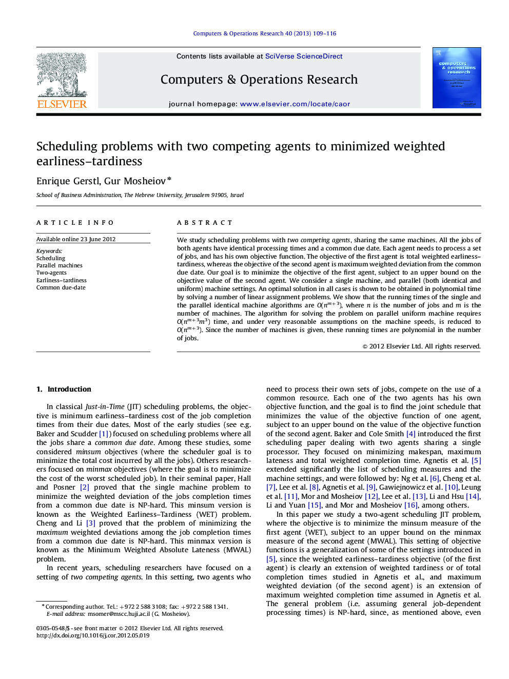 Scheduling problems with two competing agents to minimized weighted earliness-tardiness