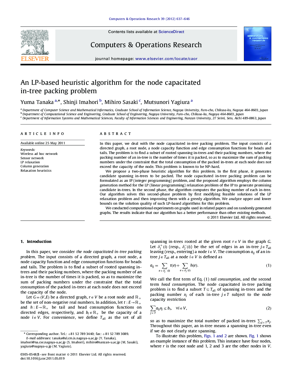 An LP-based heuristic algorithm for the node capacitated in-tree packing problem