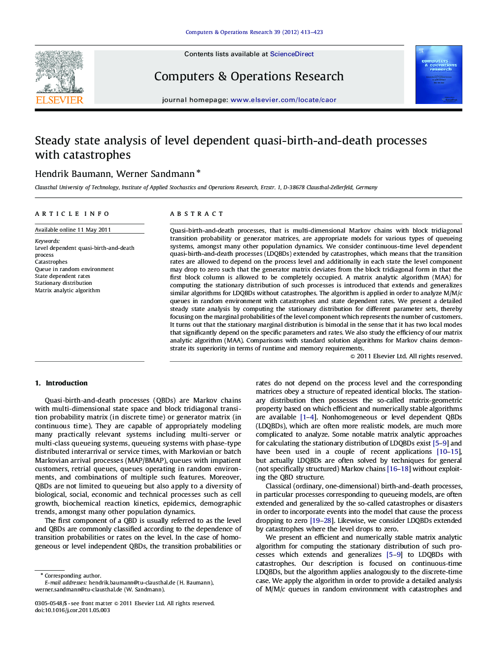 Steady state analysis of level dependent quasi-birth-and-death processes with catastrophes