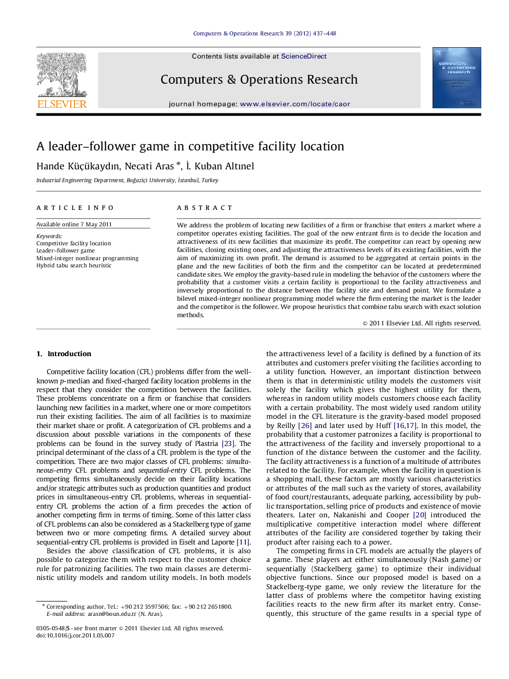 A leader-follower game in competitive facility location