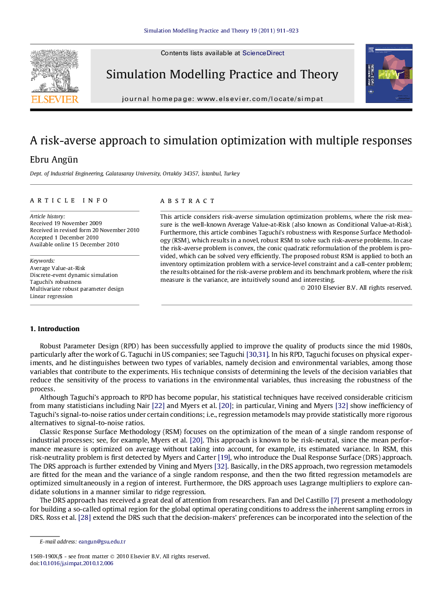 A risk-averse approach to simulation optimization with multiple responses