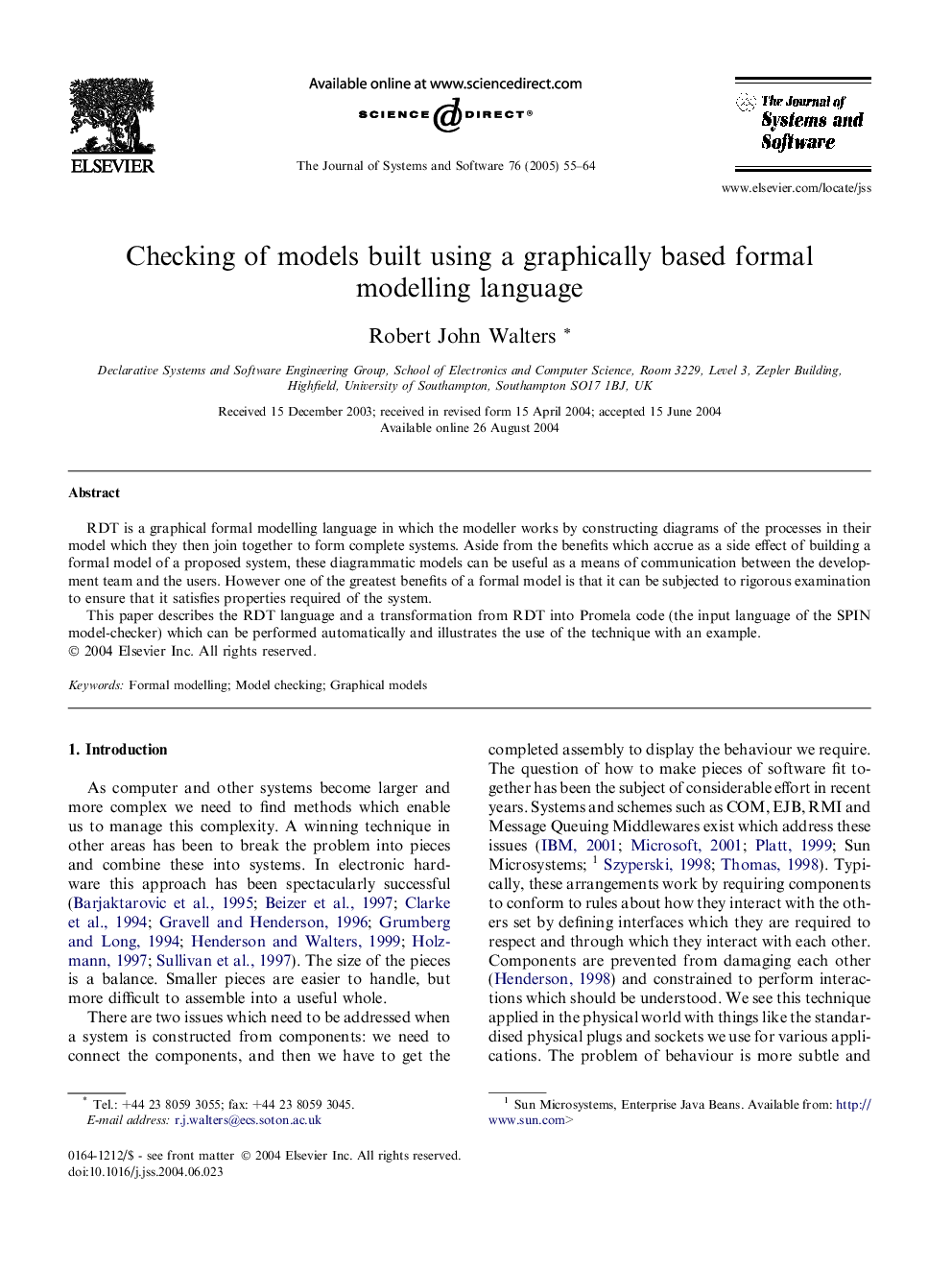 Checking of models built using a graphically based formal modelling language