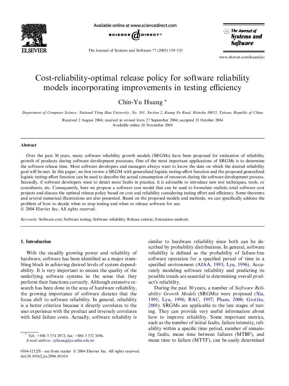 Cost-reliability-optimal release policy for software reliability models incorporating improvements in testing efficiency