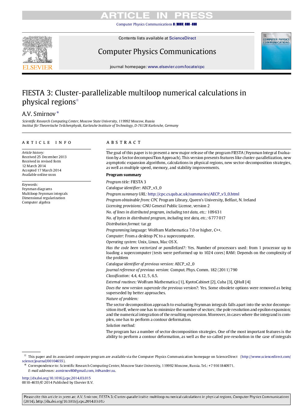 FIESTA 3: Cluster-parallelizable multiloop numerical calculations in physical regions