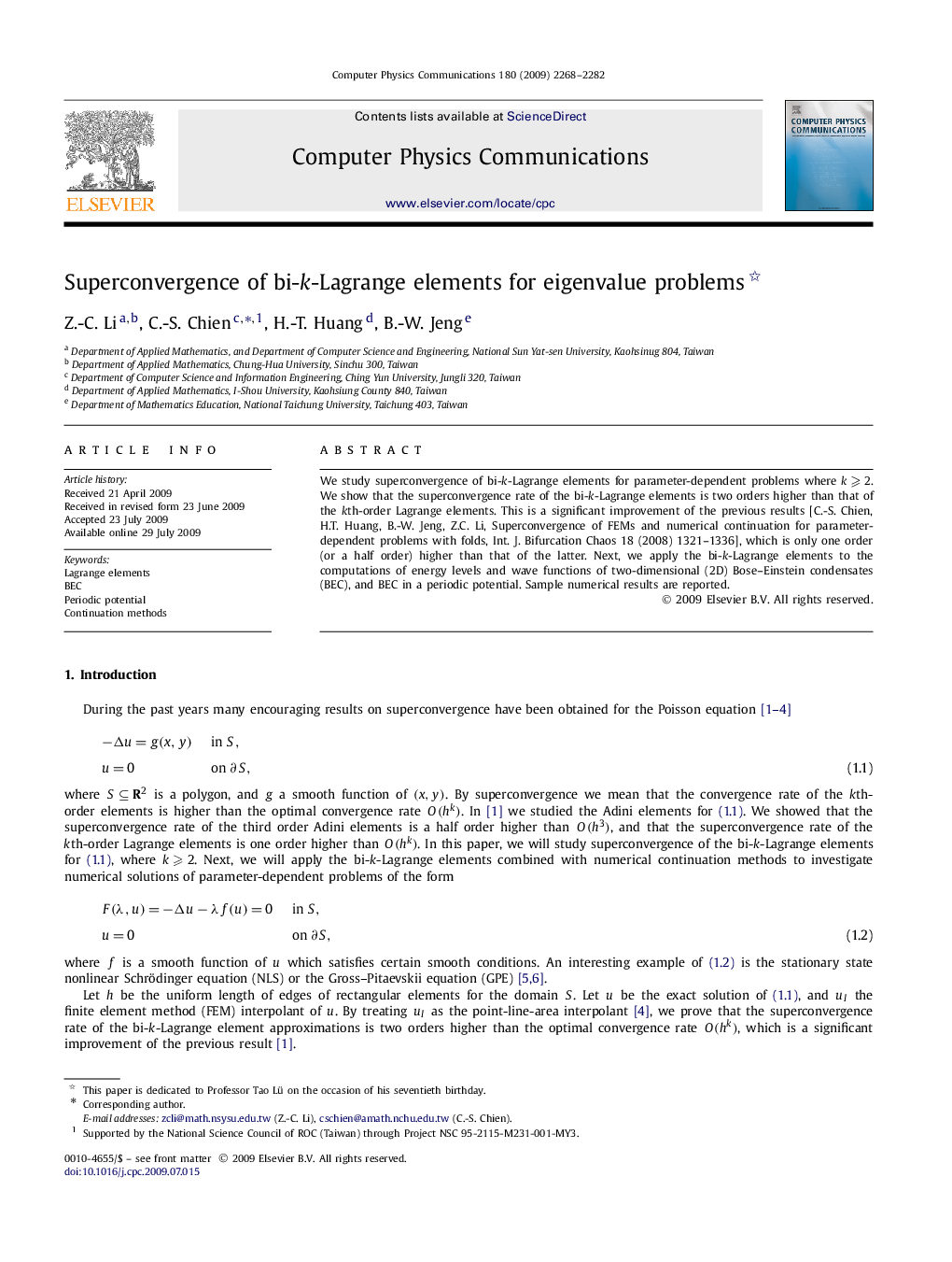 Superconvergence of bi-k-Lagrange elements for eigenvalue problems