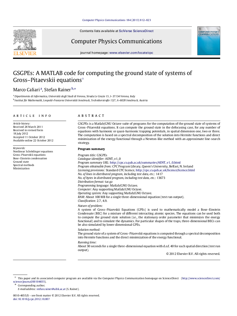 GSGPEs: A MATLAB code for computing the ground state of systems of Gross-Pitaevskii equations