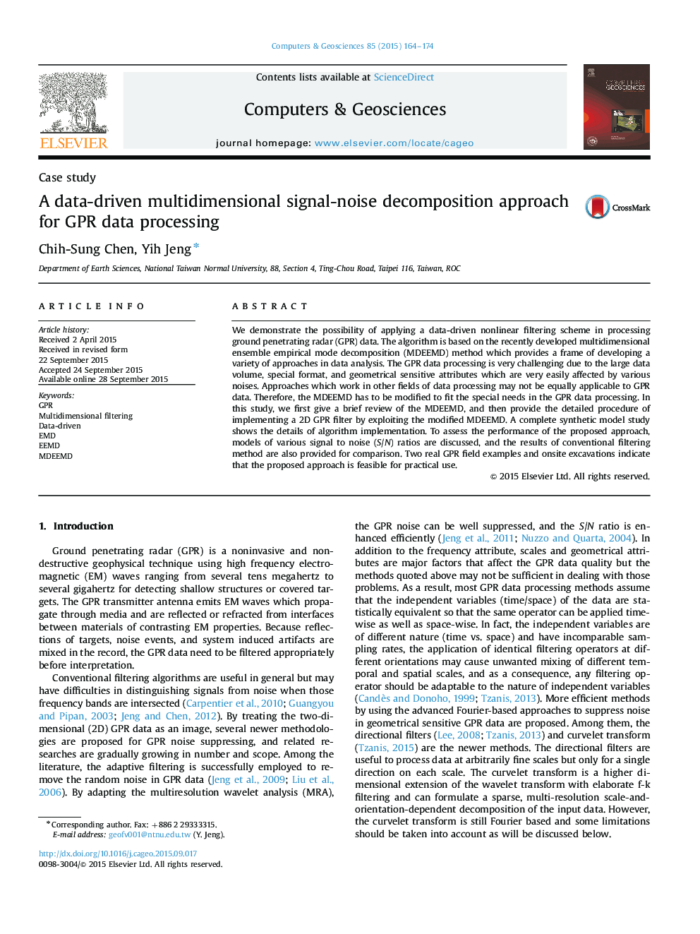 A data-driven multidimensional signal-noise decomposition approach for GPR data processing