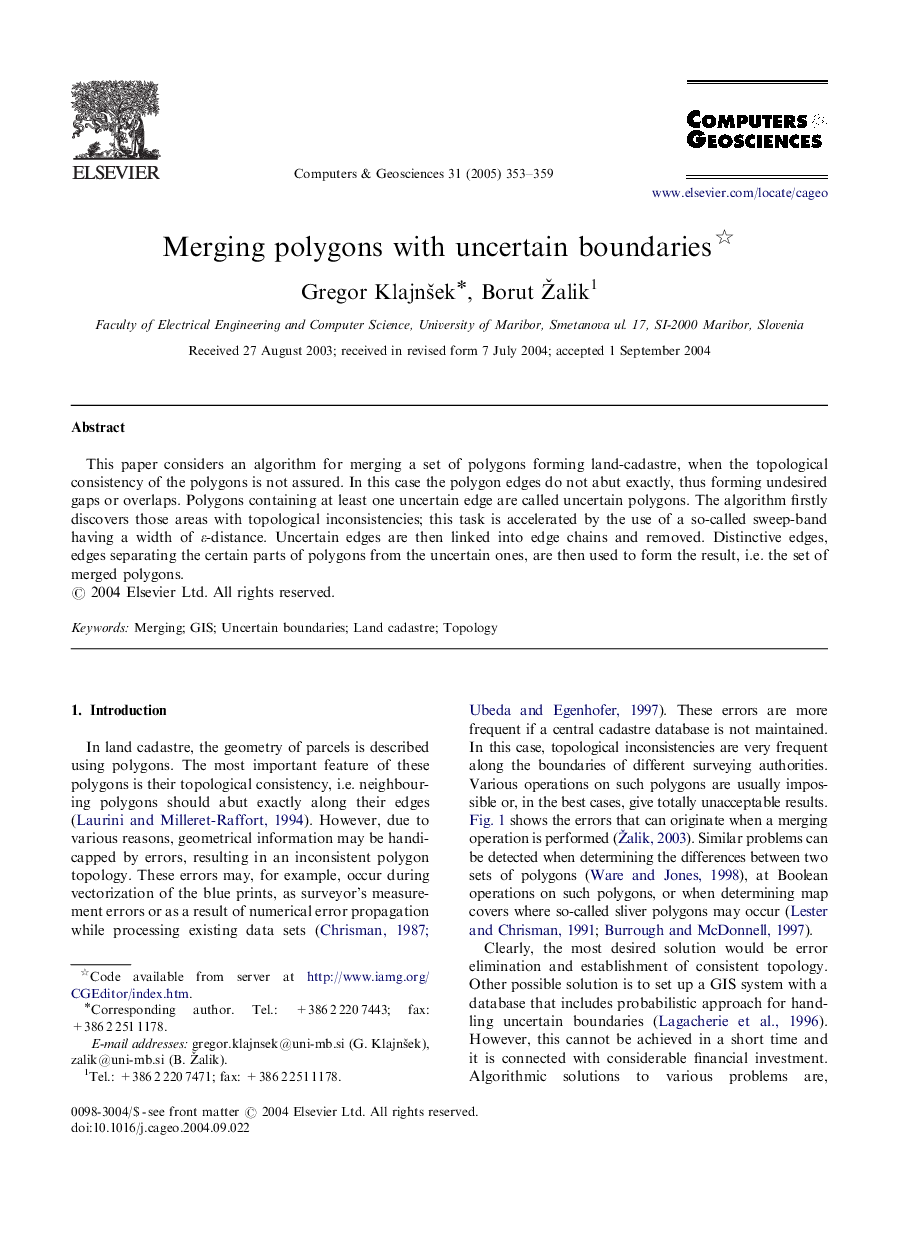 Merging polygons with uncertain boundaries