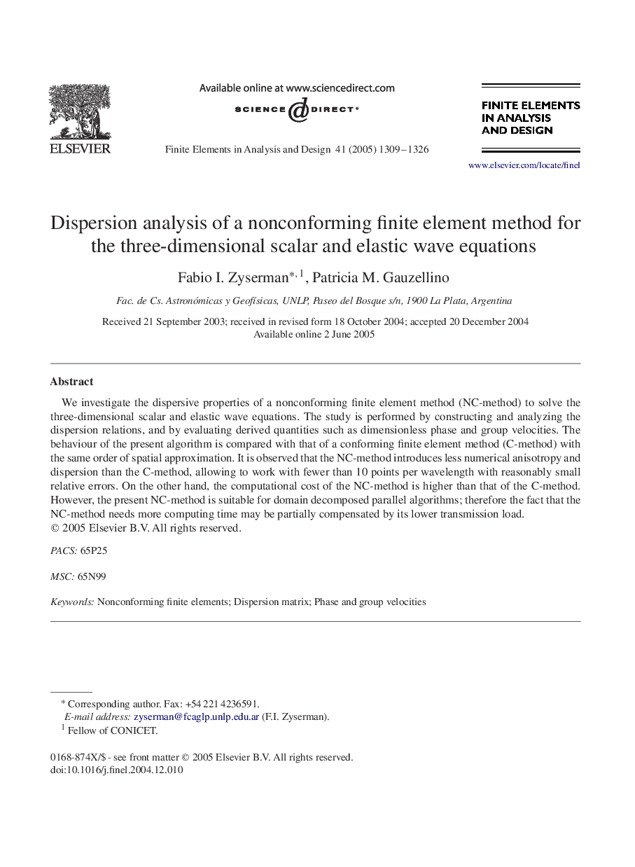 Dispersion analysis of a nonconforming finite element method for the three-dimensional scalar and elastic wave equations