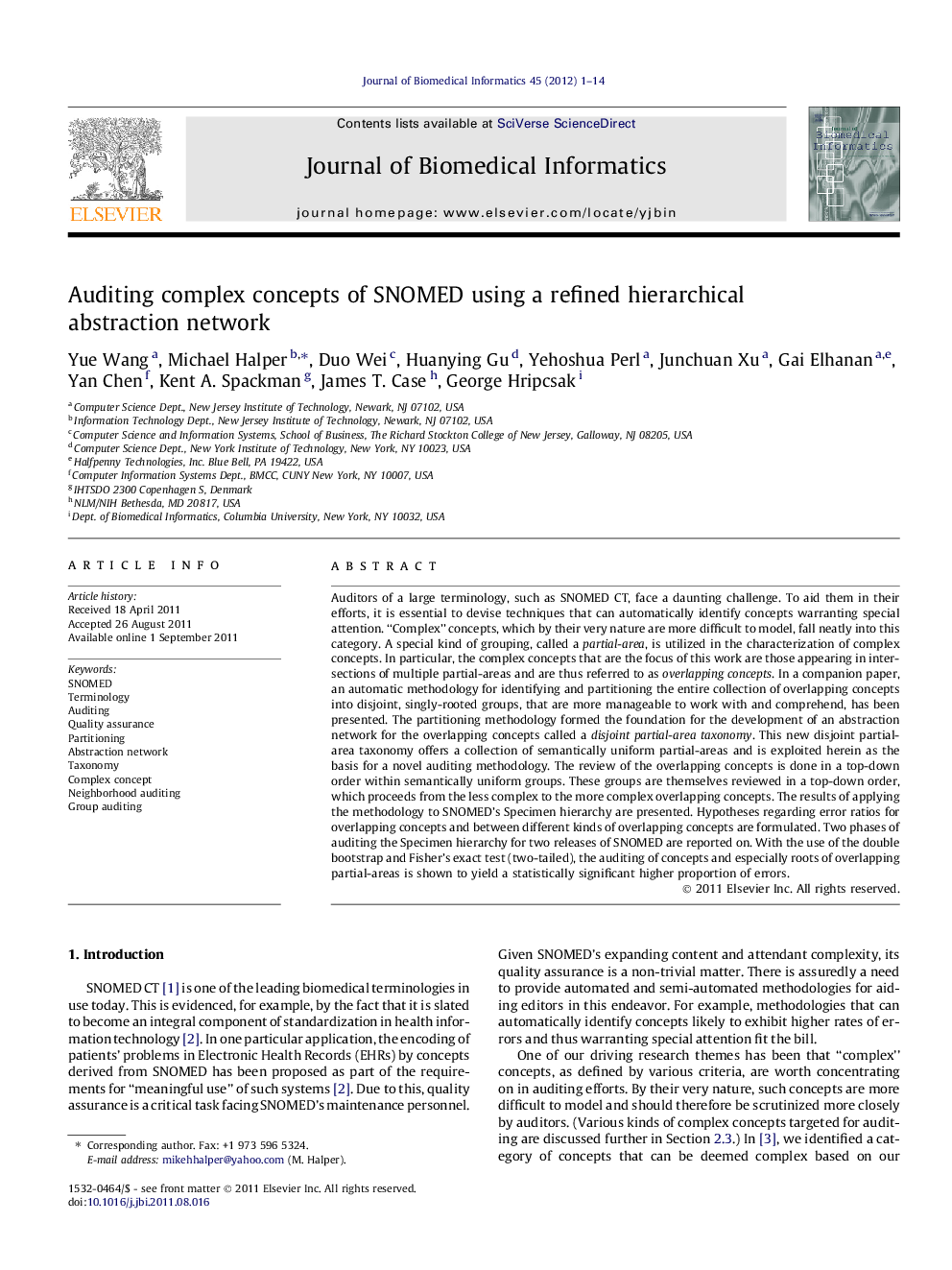 Auditing complex concepts of SNOMED using a refined hierarchical abstraction network