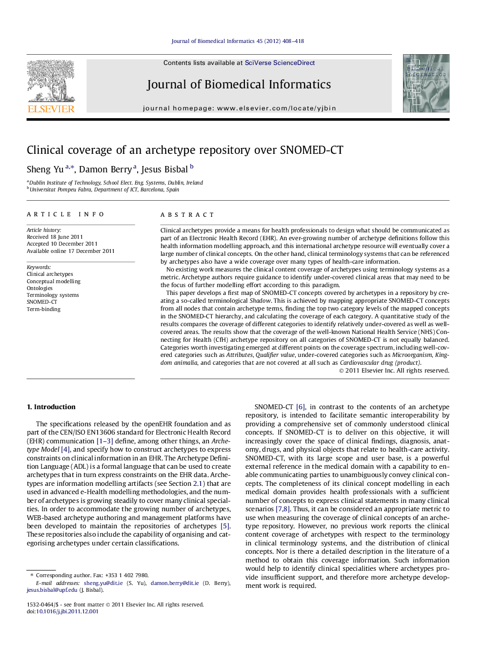 Clinical coverage of an archetype repository over SNOMED-CT