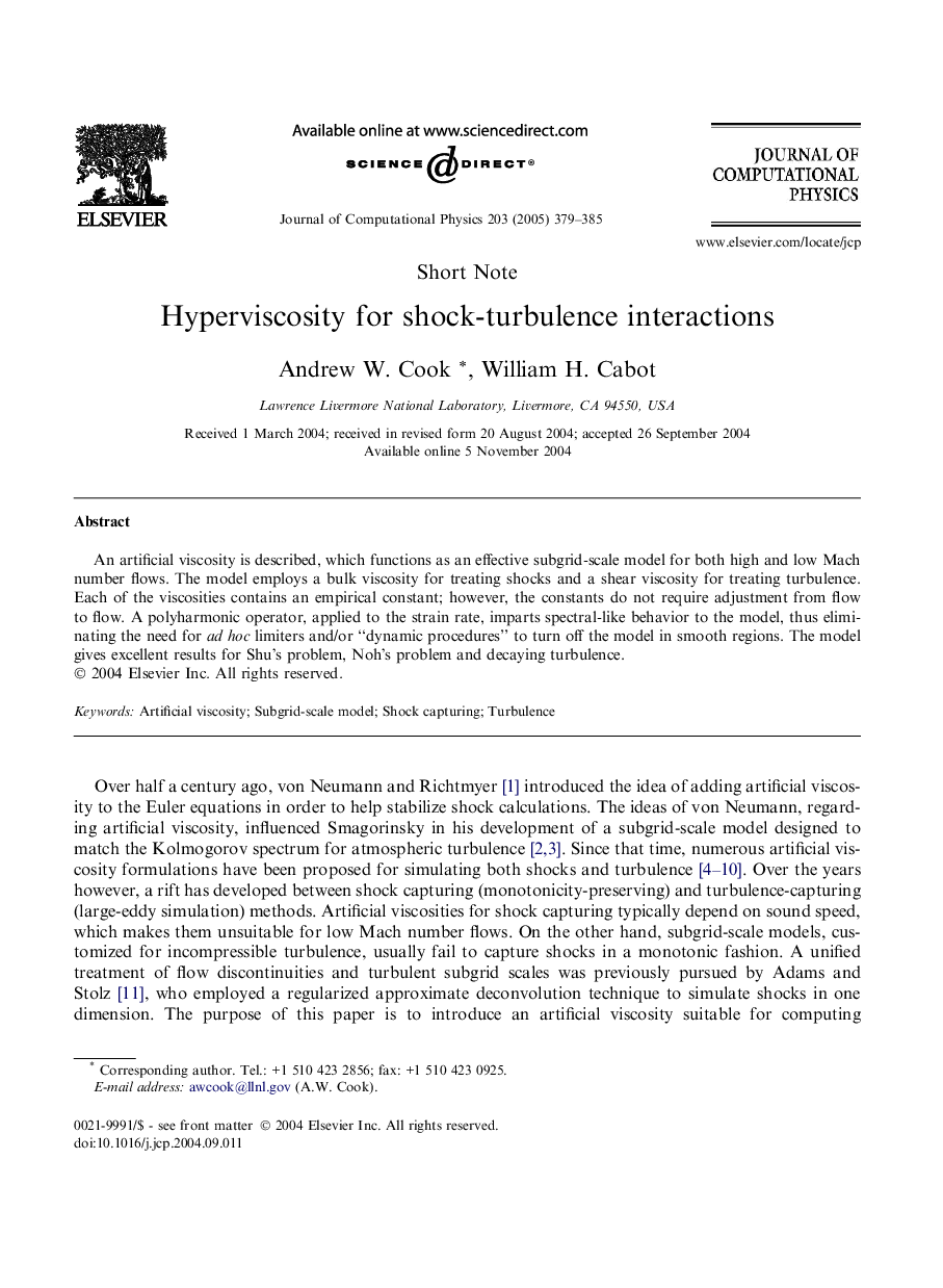 Hyperviscosity for shock-turbulence interactions