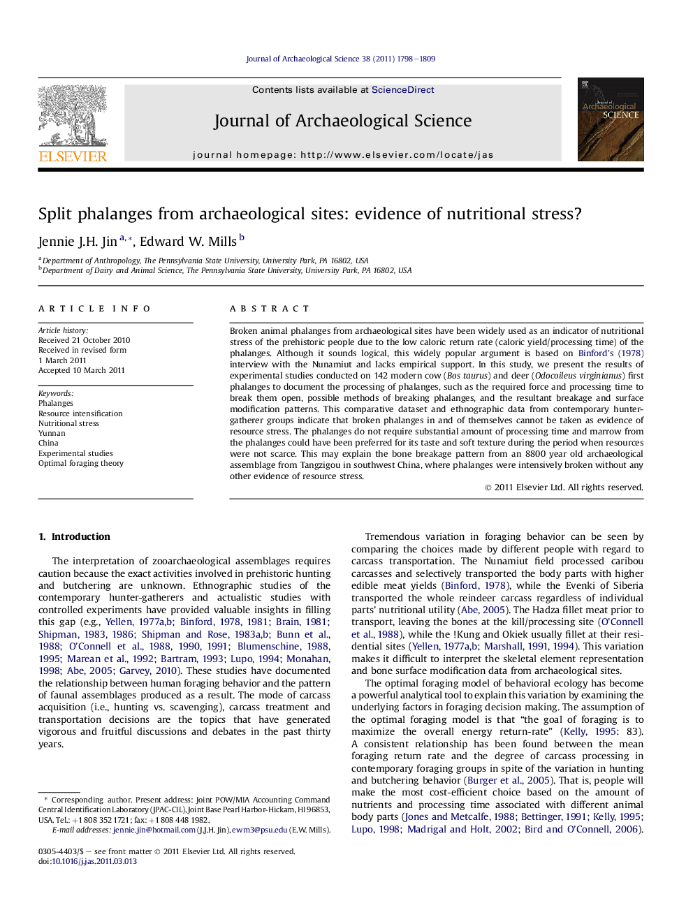 Split phalanges from archaeological sites: evidence of nutritional stress?