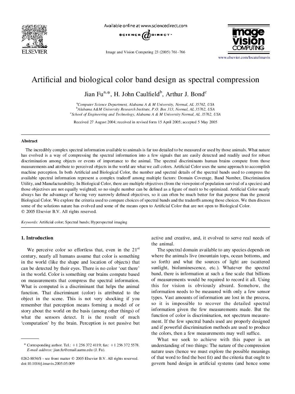 Artificial and biological color band design as spectral compression