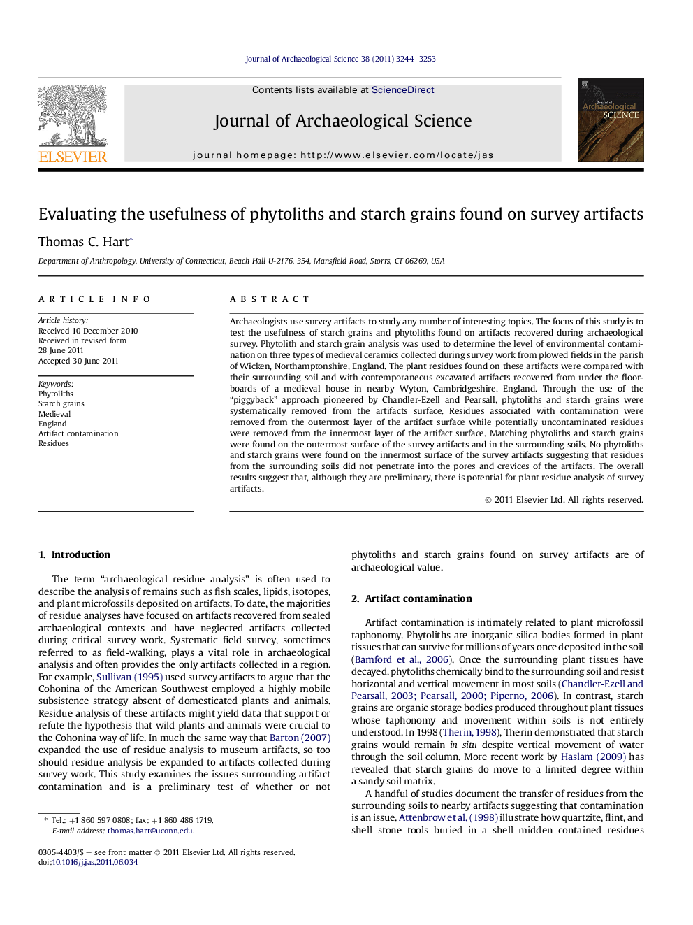 Evaluating the usefulness of phytoliths and starch grains found on survey artifacts