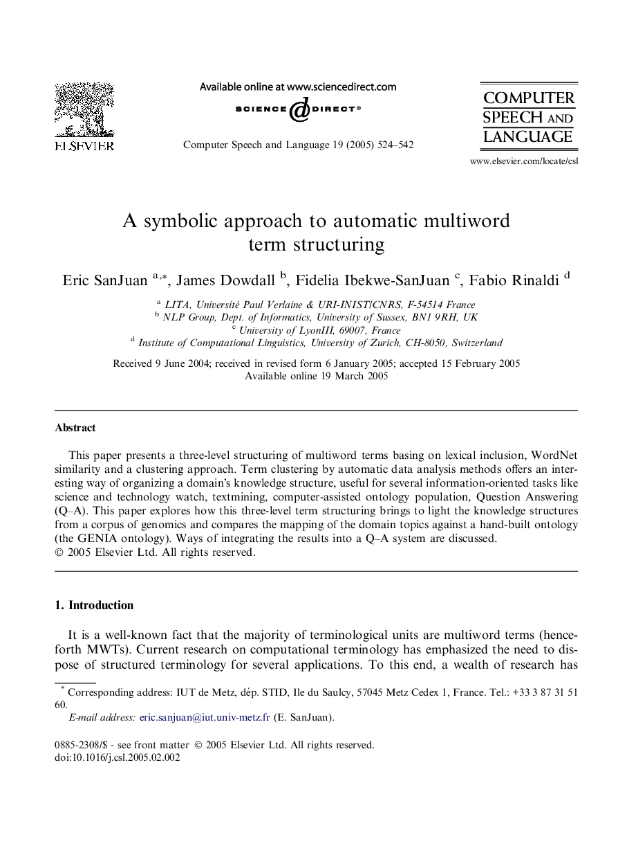 A symbolic approach to automatic multiword term structuring