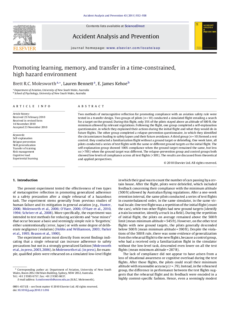 Promoting learning, memory, and transfer in a time-constrained, high hazard environment