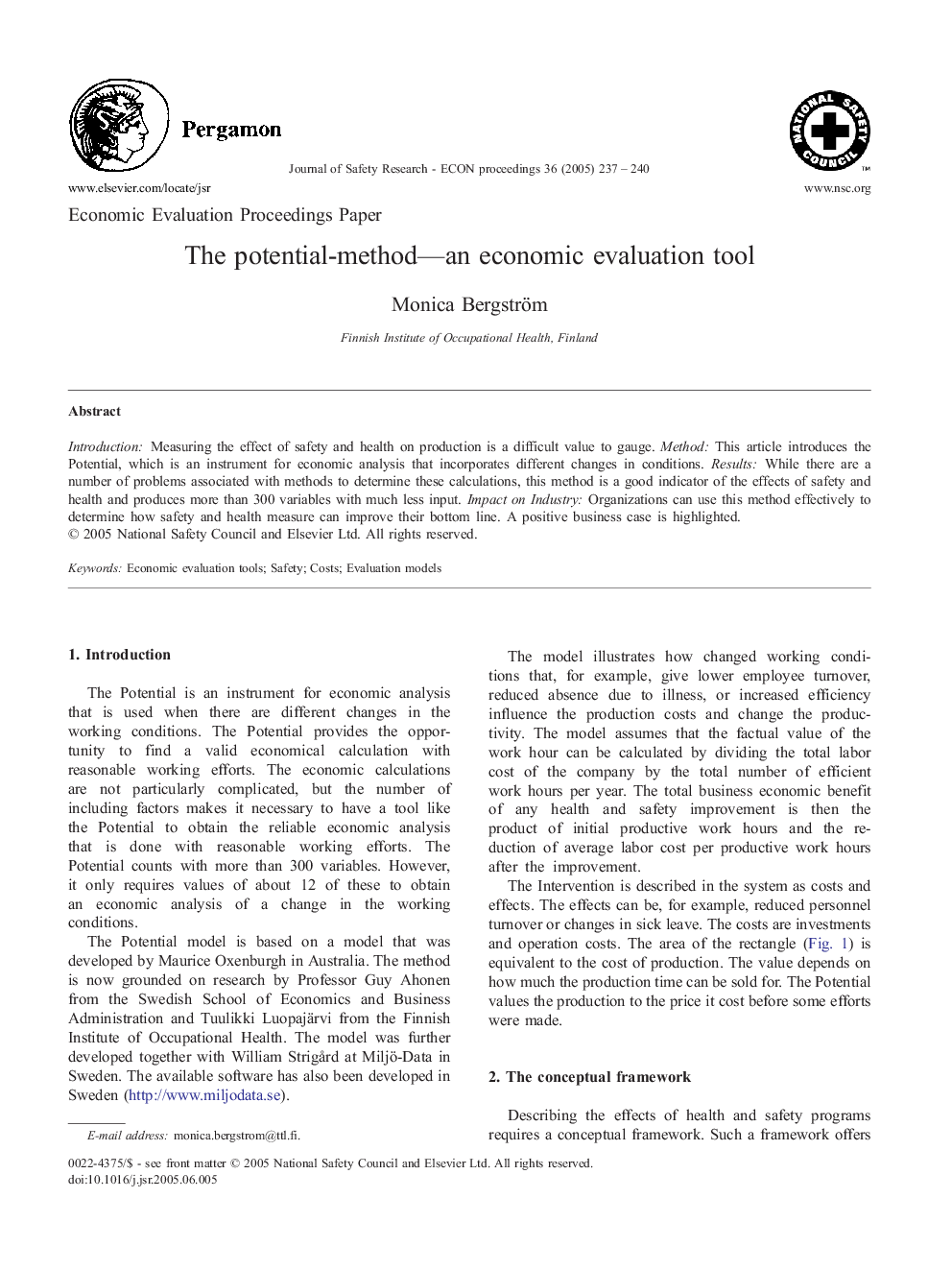 The potential-method-an economic evaluation tool