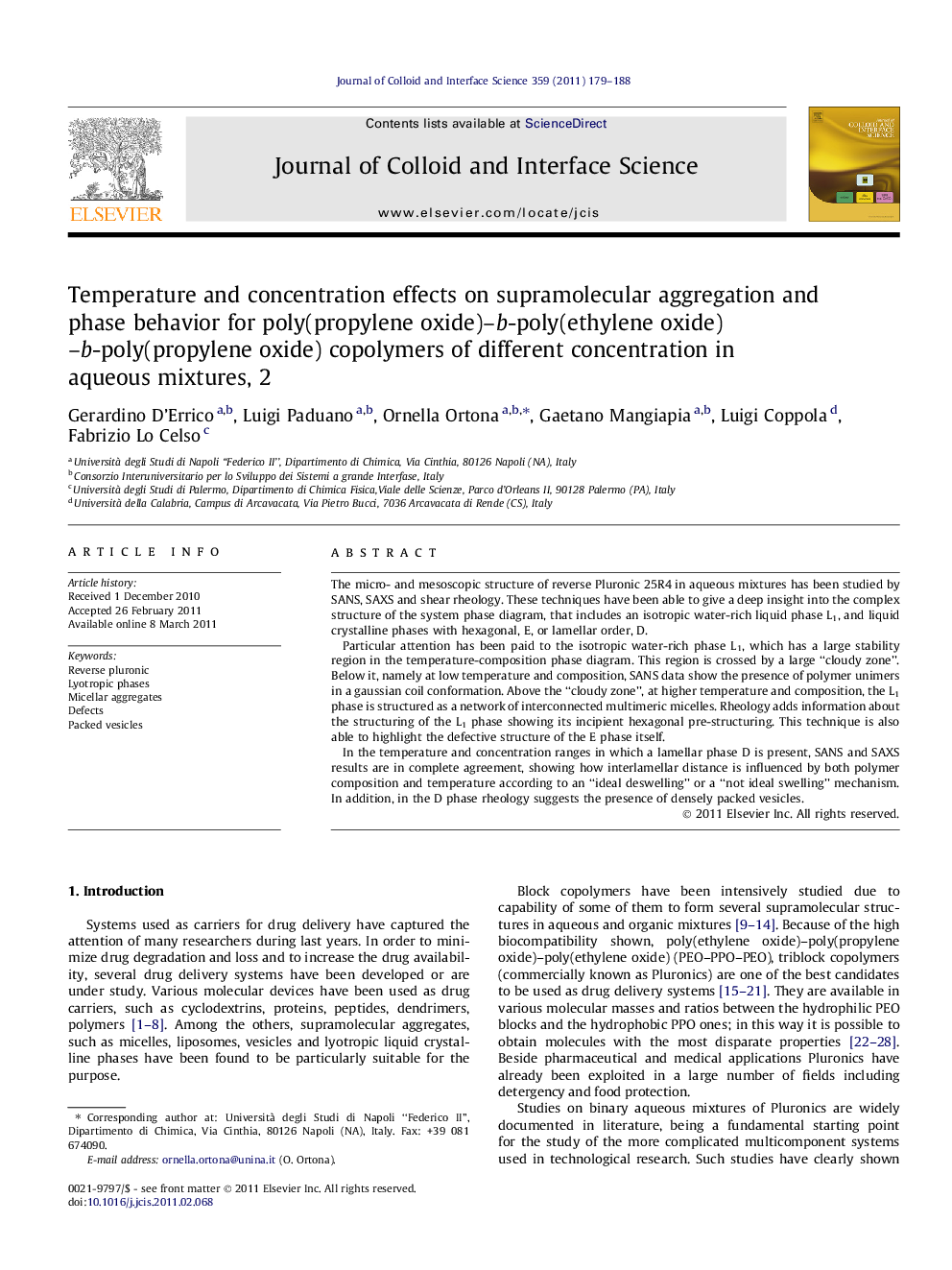 Temperature and concentration effects on supramolecular aggregation and phase behavior for poly(propylene oxide)-b-poly(ethylene oxide)-b-poly(propylene oxide) copolymers of different concentration in aqueous mixtures, 2