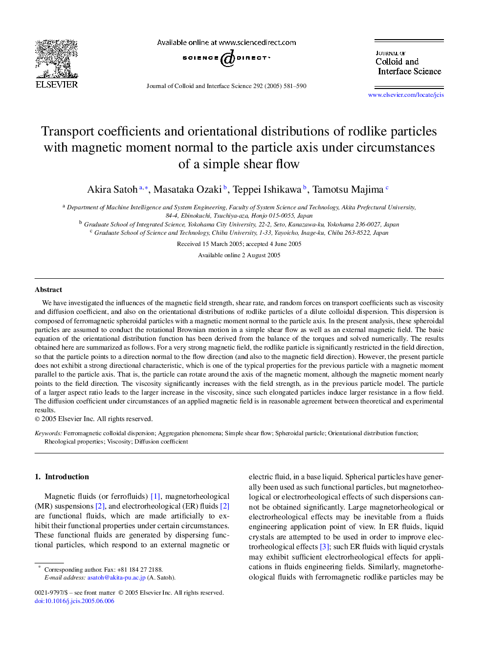 Transport coefficients and orientational distributions of rodlike particles with magnetic moment normal to the particle axis under circumstances of a simple shear flow