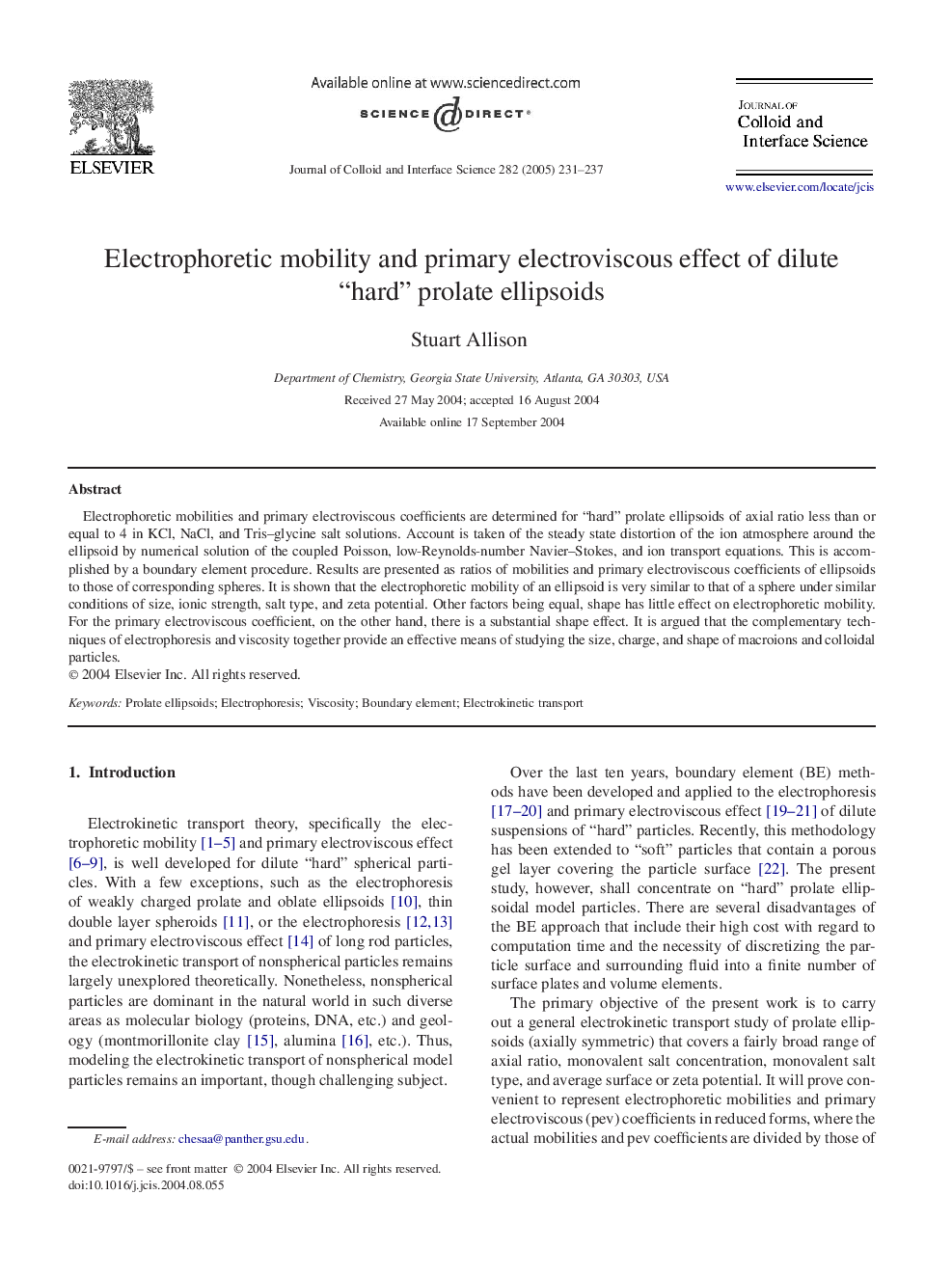 Electrophoretic mobility and primary electroviscous effect of dilute “hard” prolate ellipsoids