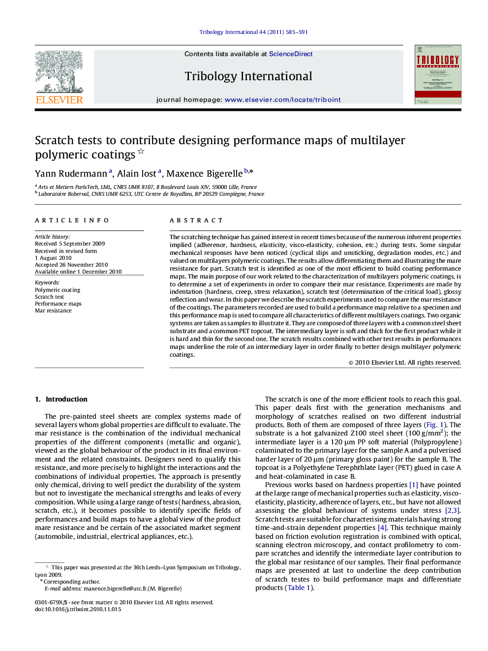 Scratch tests to contribute designing performance maps of multilayer polymeric coatings