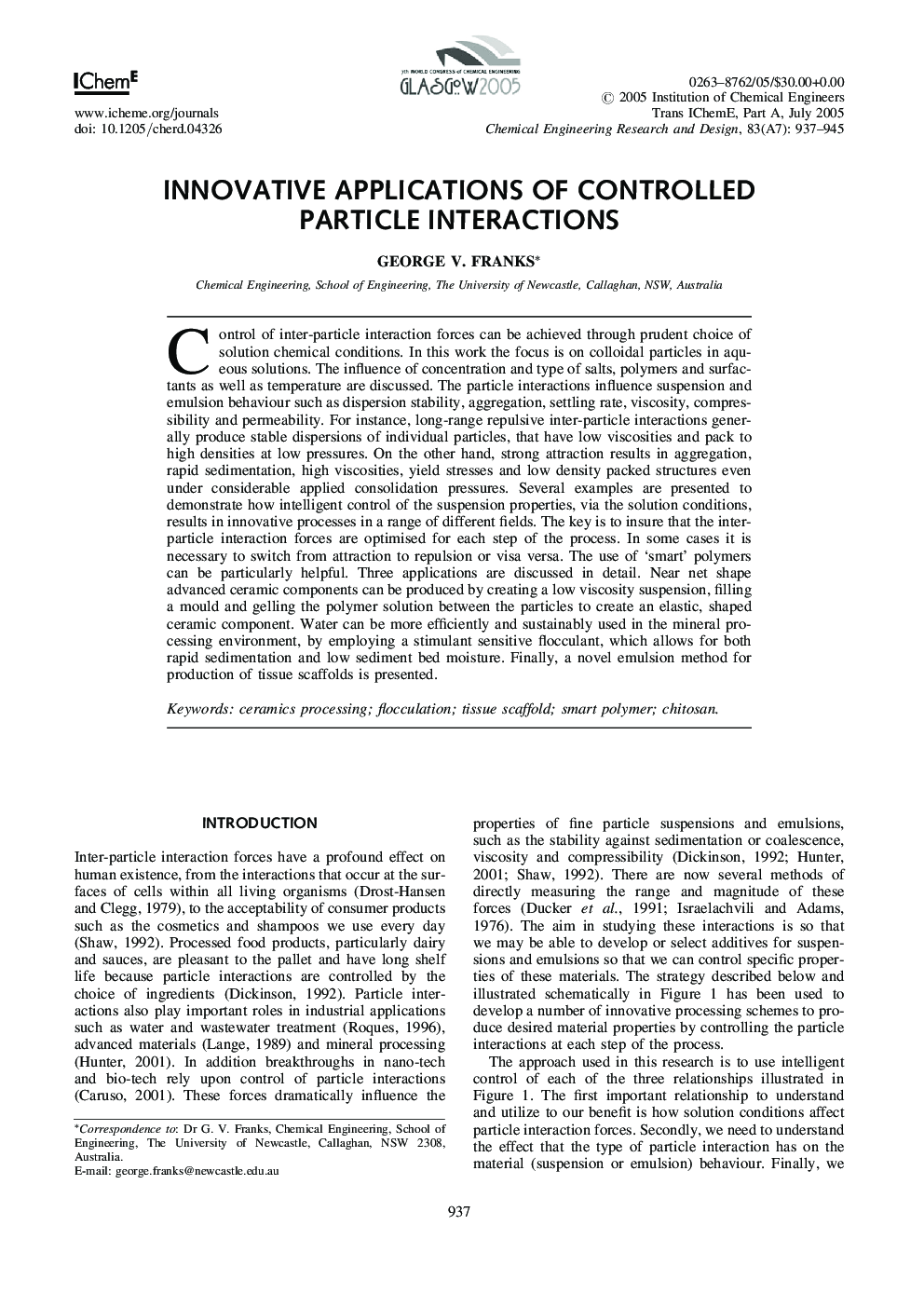 Innovative Applications of Controlled Particle Interactions