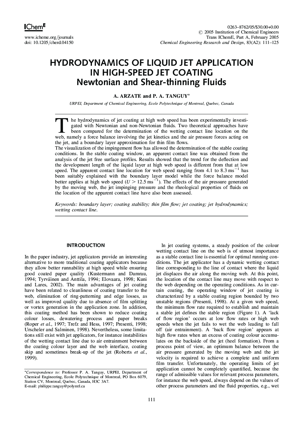 Hydrodynamics of Liquid Jet Application in High-Speed Jet Coating