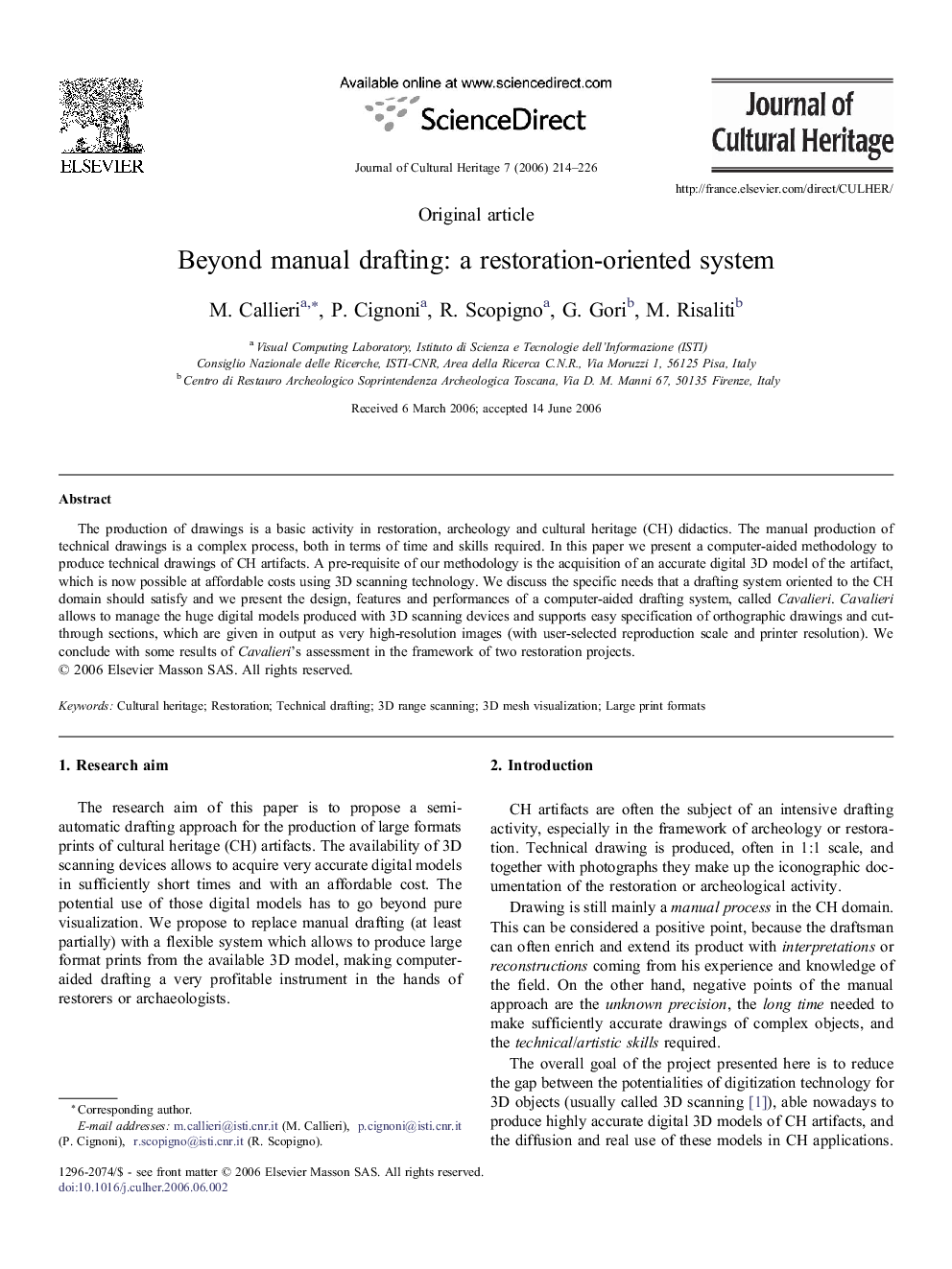 Beyond manual drafting: a restoration-oriented system