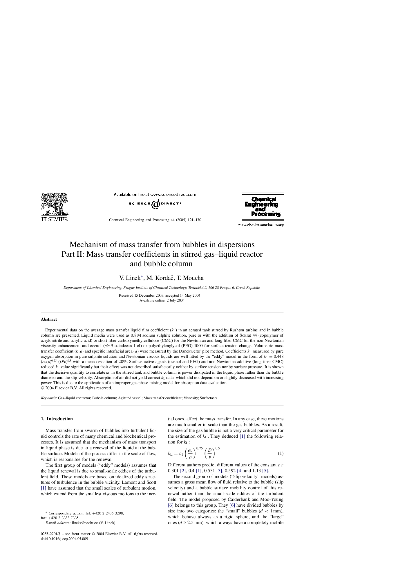 Mechanism of mass transfer from bubbles in dispersions