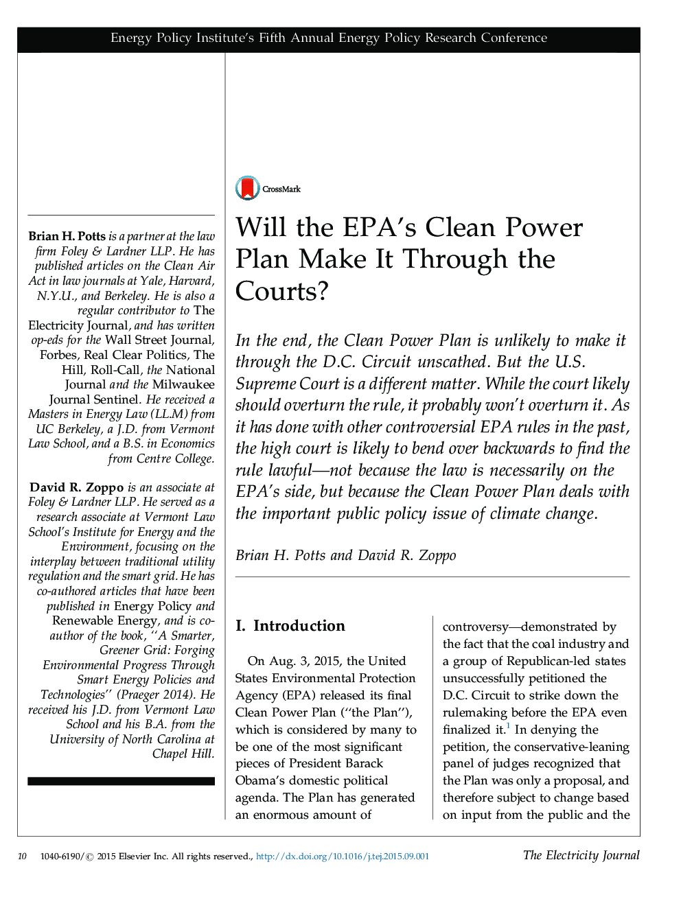 Will the EPA's Clean Power Plan Make It Through the Courts?