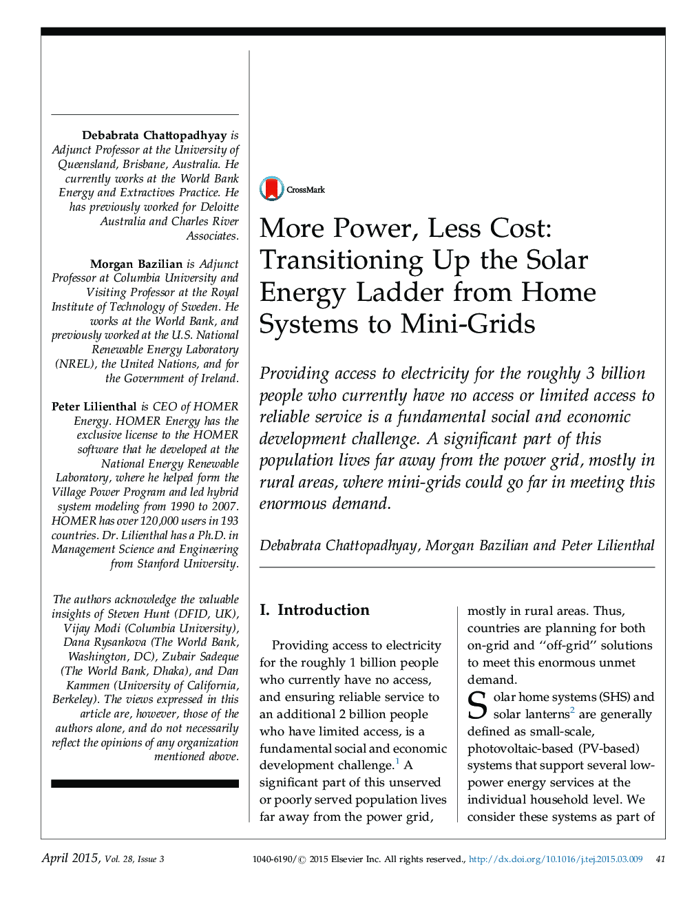 بیشتر قدرت، هزینه کمتر: انتقال انرژی نردبان انرژی خورشیدی از سیستم های خانگی به مینی شبکه 