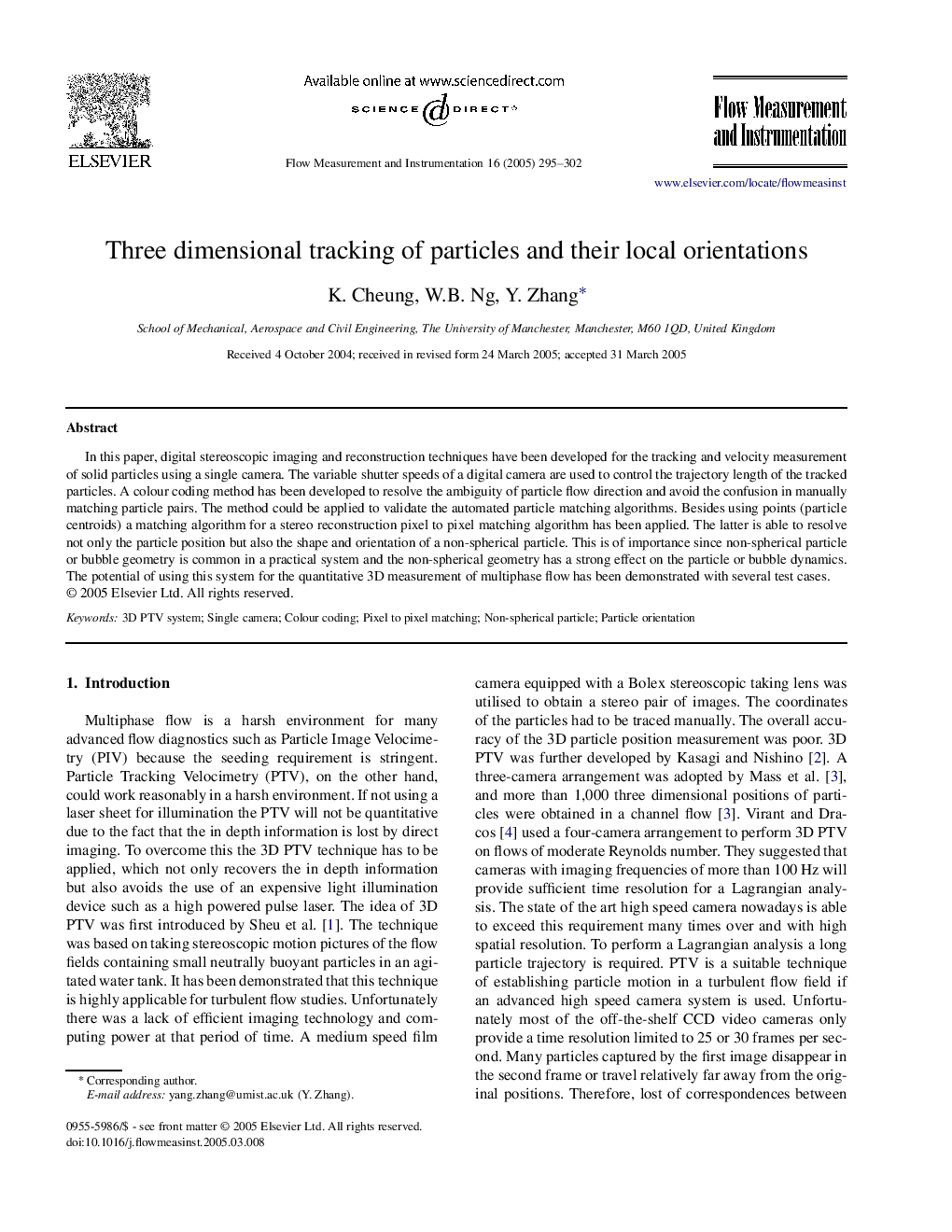 Three dimensional tracking of particles and their local orientations