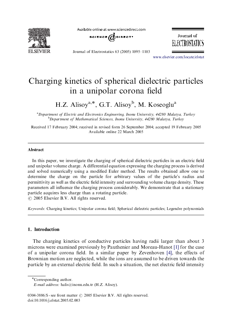 Charging kinetics of spherical dielectric particles in a unipolar corona field