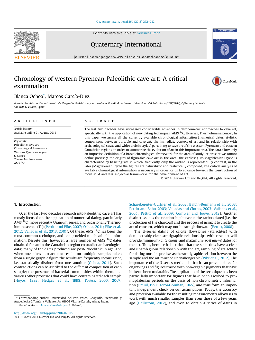 Chronology of western Pyrenean Paleolithic cave art: A critical examination