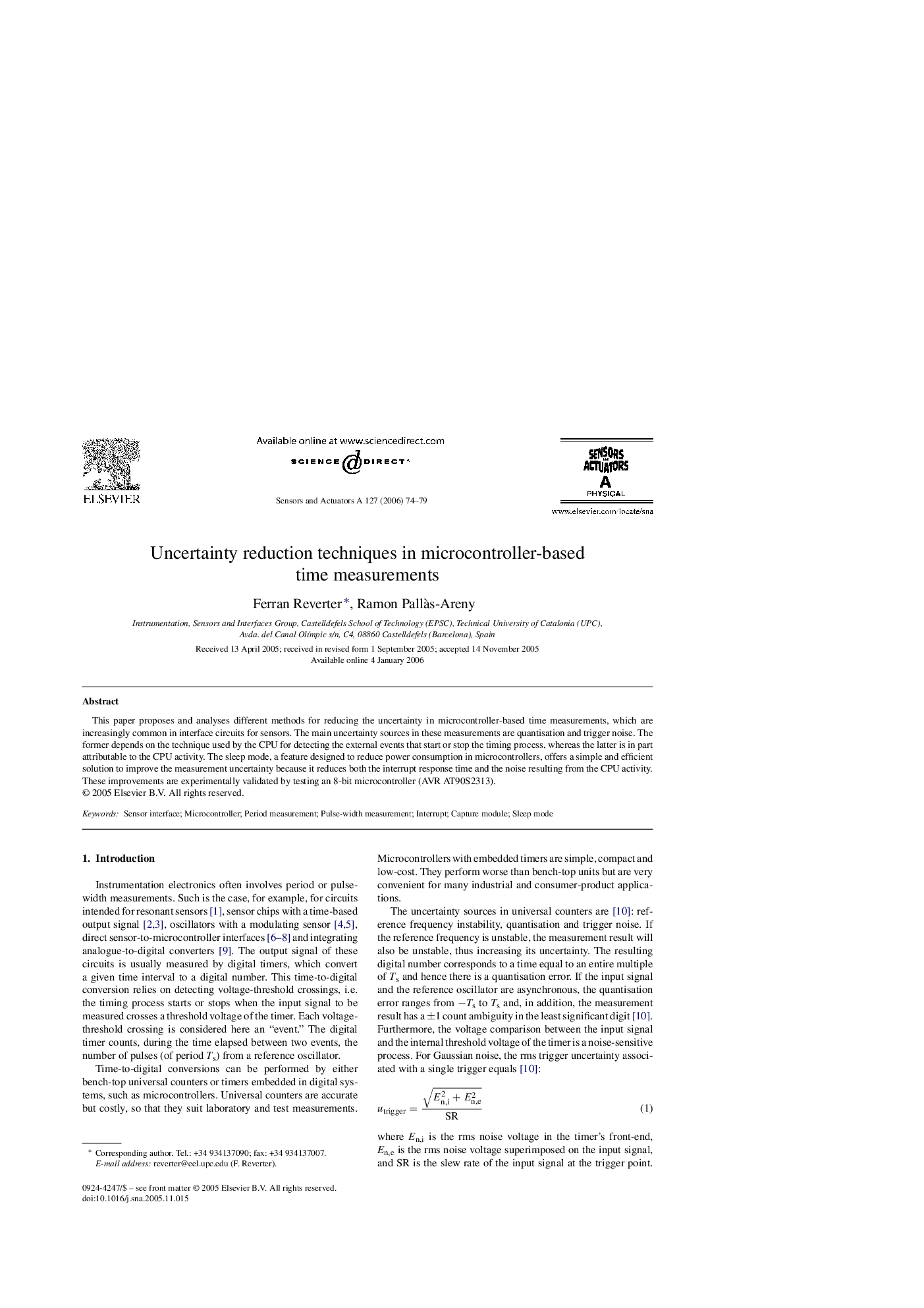 Uncertainty reduction techniques in microcontroller-based time measurements