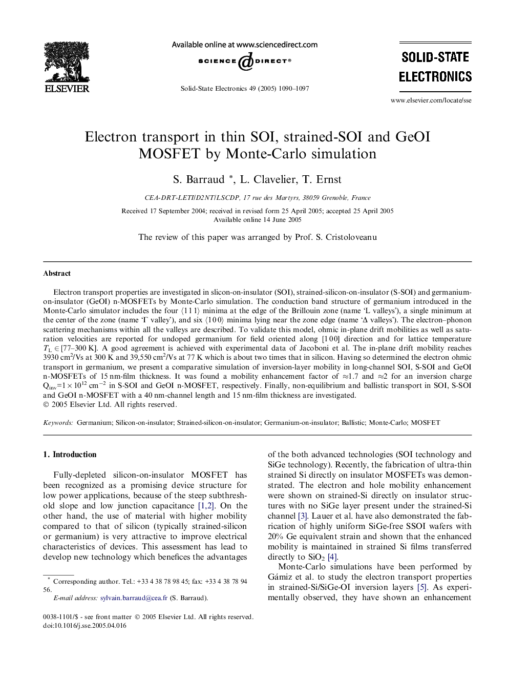 Electron transport in thin SOI, strained-SOI and GeOI MOSFET by Monte-Carlo simulation