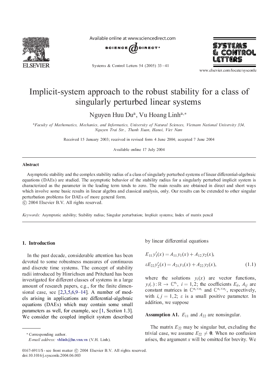 Implicit-system approach to the robust stability for a class of singularly perturbed linear systems